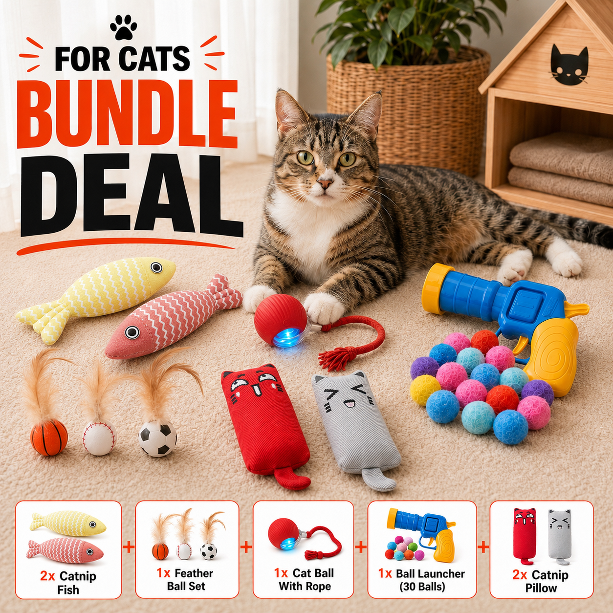 Super Cat Toy Set