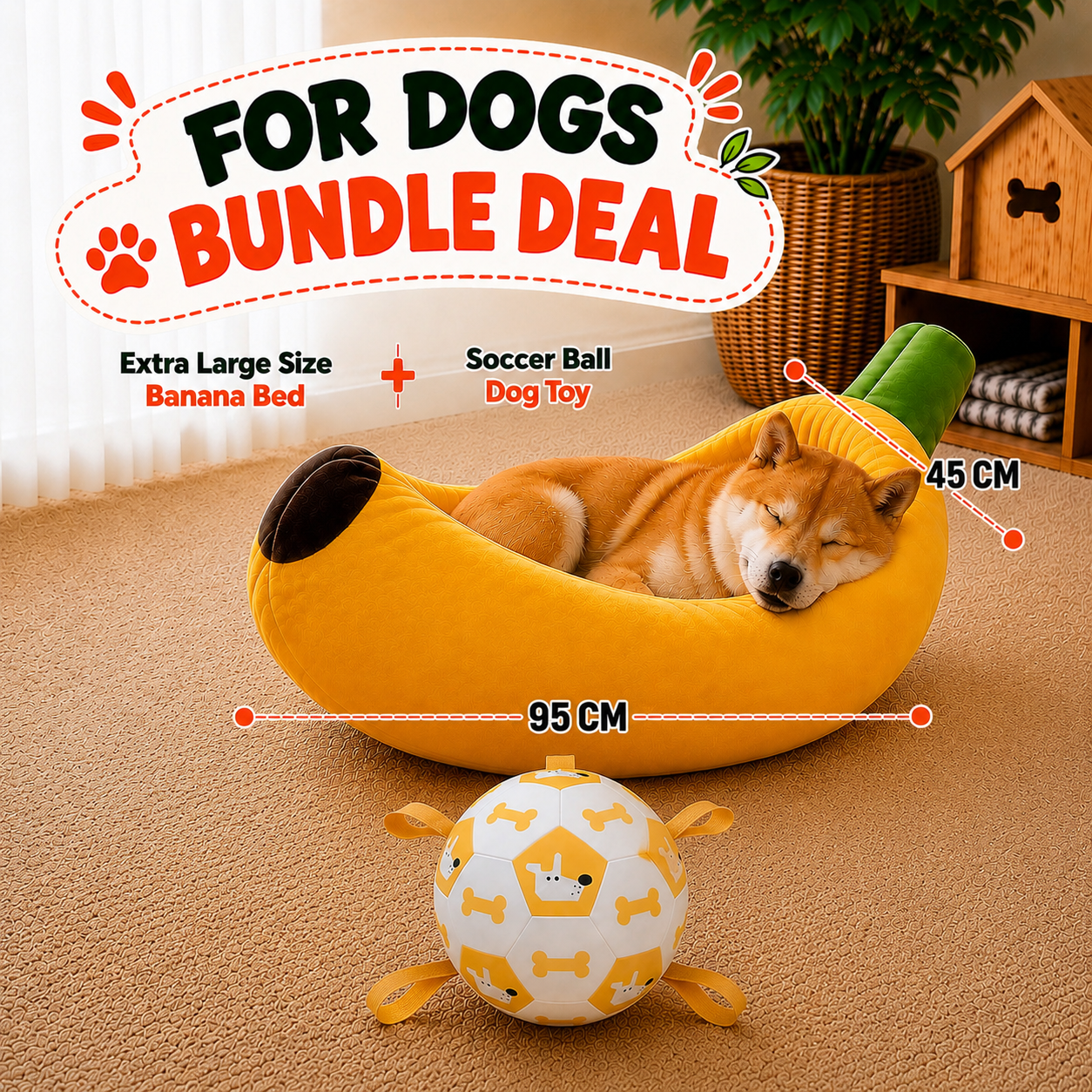 Banana Bed XL Bundle Dog