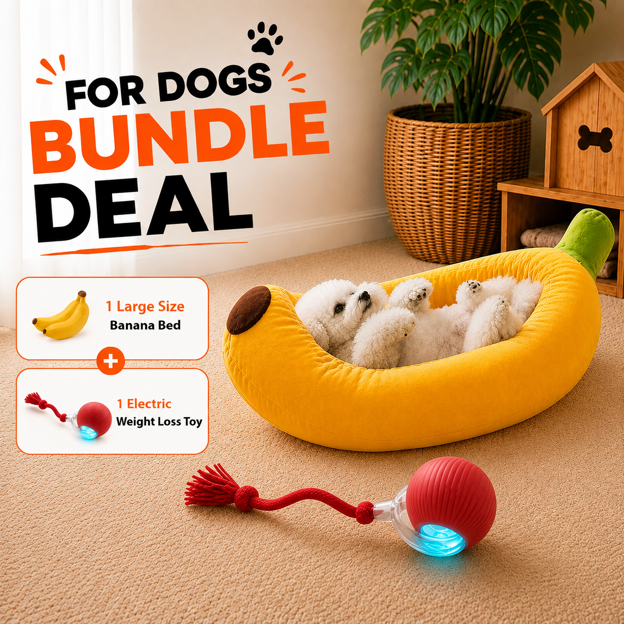Banana Bed Bundle Dog