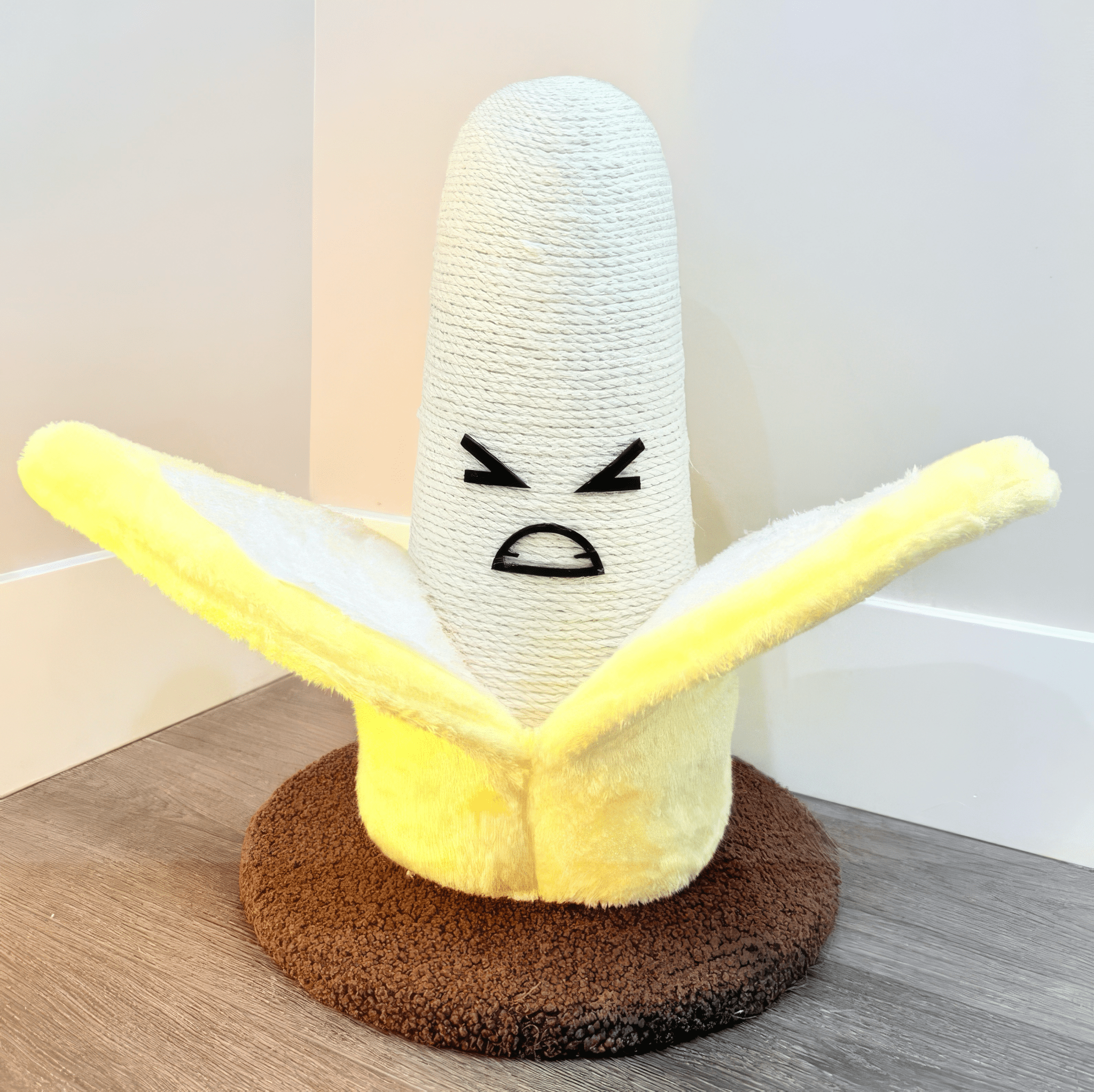 Scratcher shaped like a banana for cats