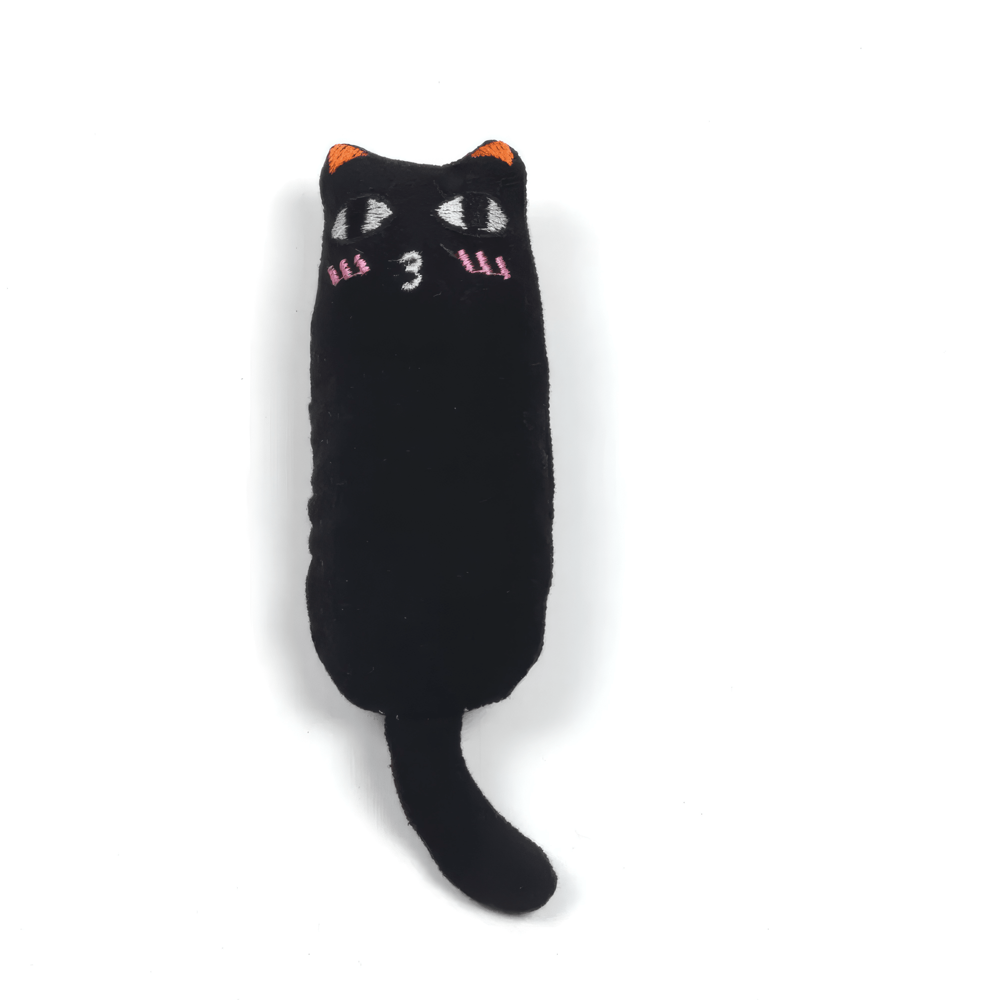 Black catnip pillow made from soft durable linen with cotton filling
