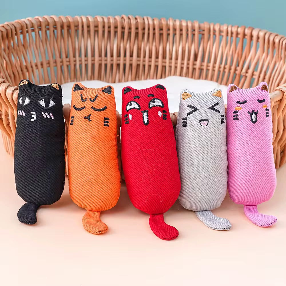 Catnip cat pillow made from soft durable linen with cotton filling