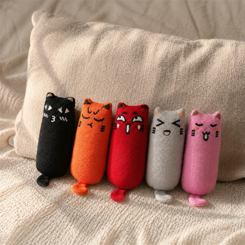 Catnip cat pillow made from soft durable linen with cotton filling