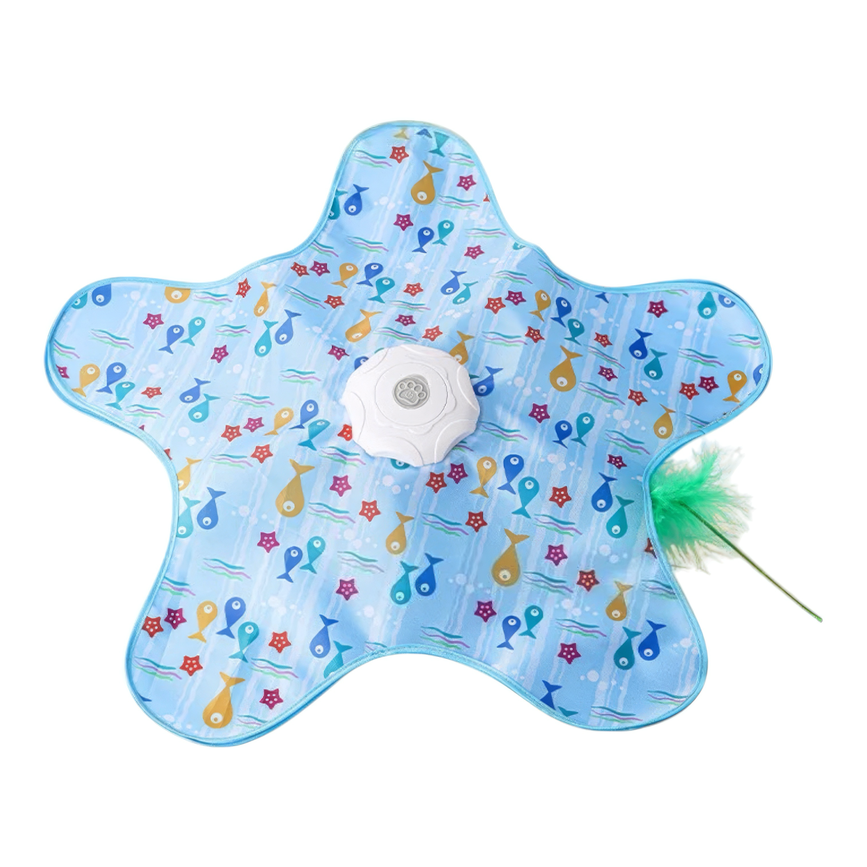 Starfish hunting mat. Built to move like real prey with a feather wand that moves under the cover